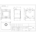 30kw Back Boiler Multi-Fuel Woodburning Stove , Secondary Burn, Thermostat